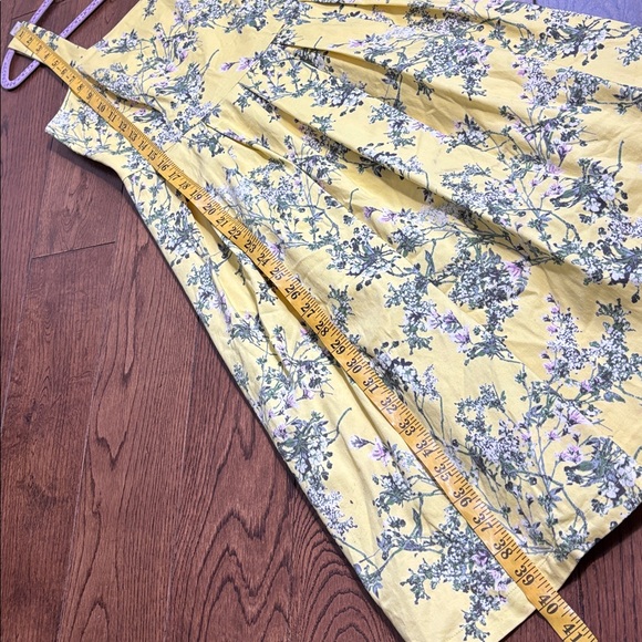 Alex Marie yellow floral midi sun dress size 4 Cotton Stretch cottage delicate - Picture 4 of 11